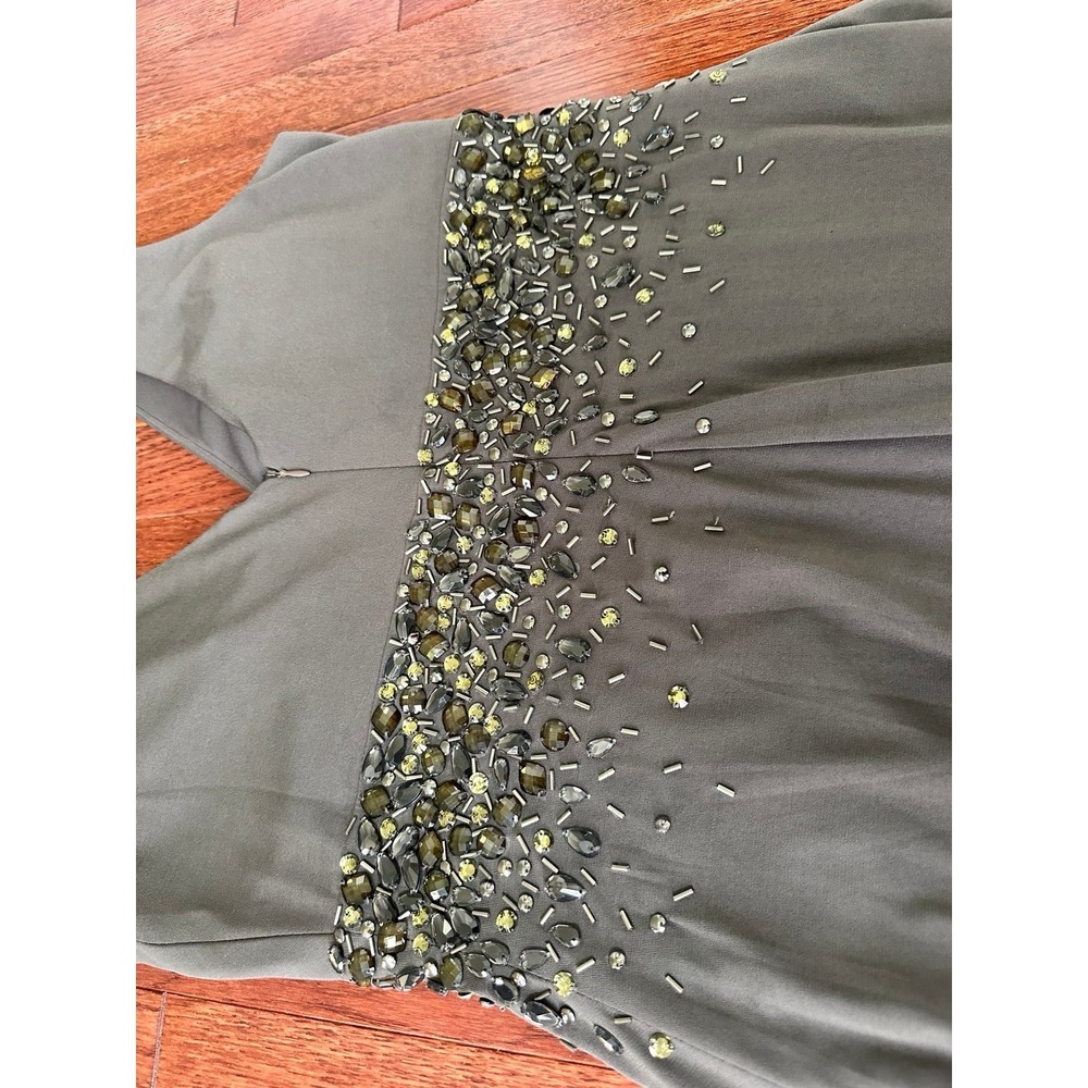 JS Boutique Beaded Embellished Feminine Ethereal Goddess Gown Dress Size 10 - Picture 9 of 12